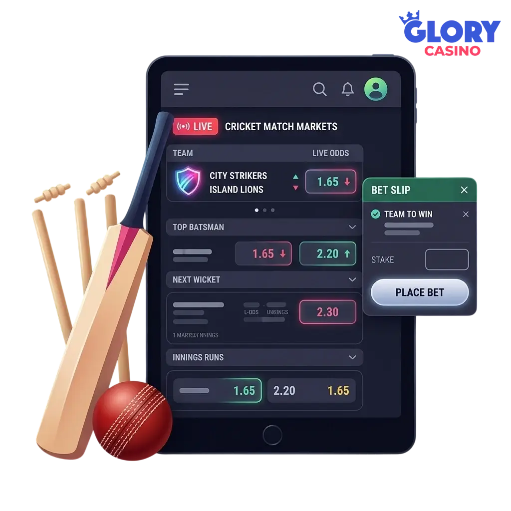 Cricket betting at Glory Casino Bangladesh