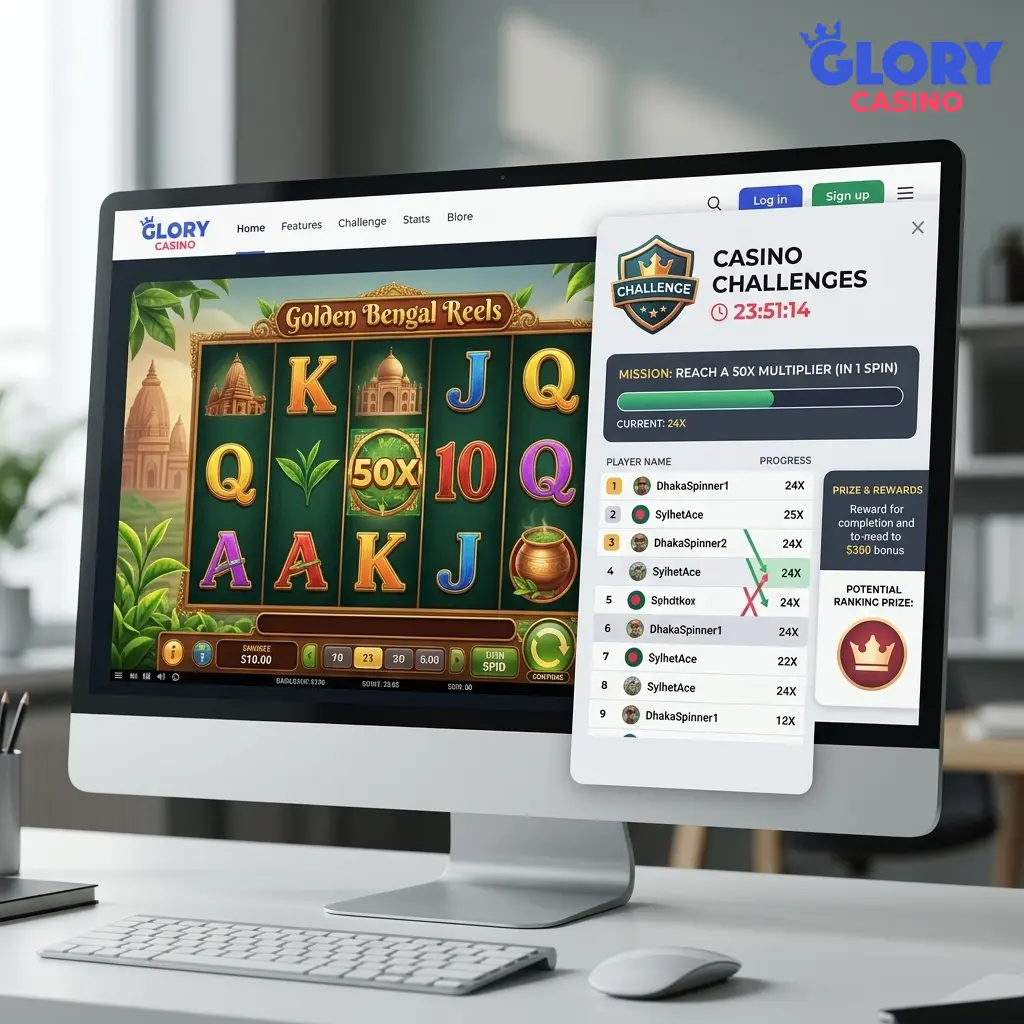 Glory Casino Casino Challenges feature overview
