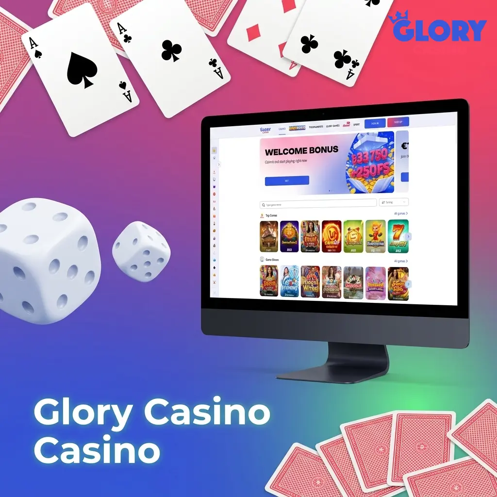Glory Casino lobby showing 10,000+ slots, table games, and live dealer titles from top providers like Evolution and Pragmatic Play