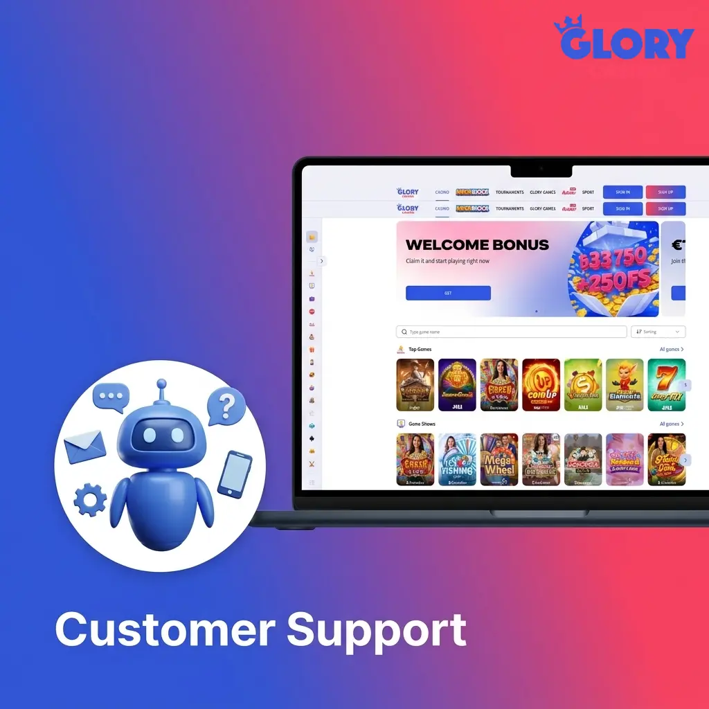 Glory Casino 24/7 customer support team helping Bangladesh players via live chat and email