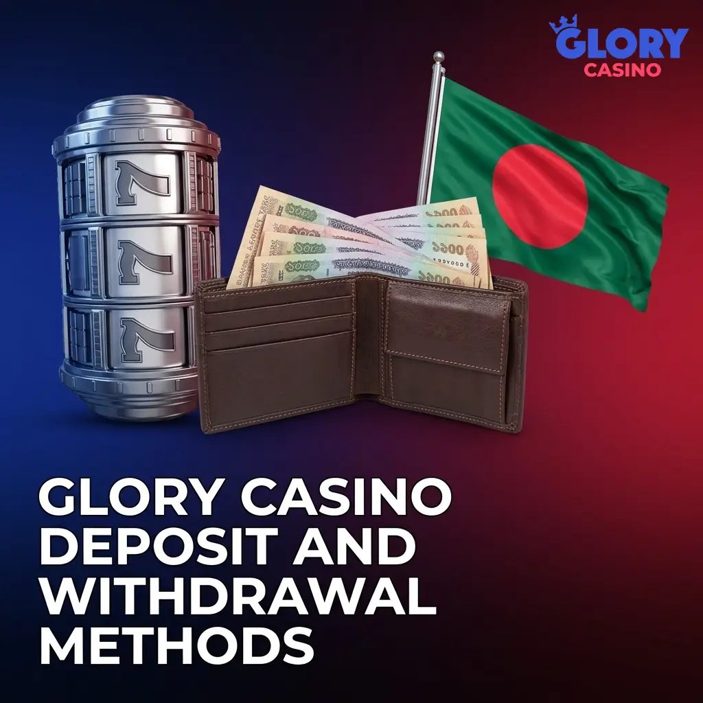 Glory Casino deposit and withdrawal methods for Bangladesh players including bKash, Nagad, and Upay