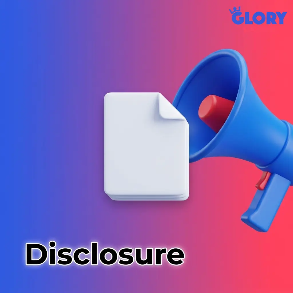 Glory Casino data privacy policy showing personal data protection and third-party disclosure rules