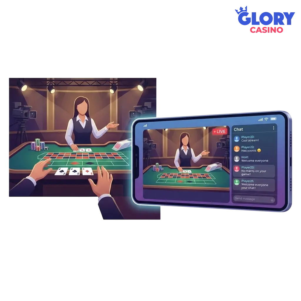 Live casino dealers streaming from professional studio