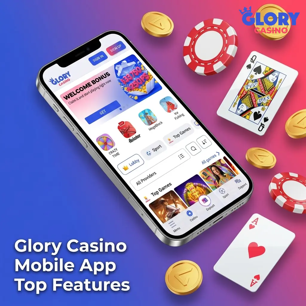 Glory Casino mobile app features for Bangladesh players with Bengali support, BDT banking, live casino, and 10,000+ games