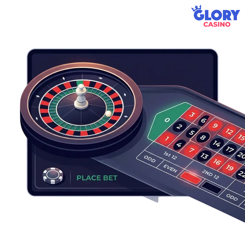 Roulette table at Glory Casino for players in Bangladesh