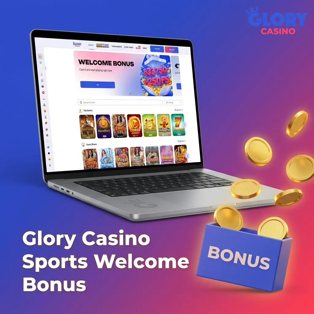 Glory Casino sports welcome bonus offering 125% match up to 33,750 BDT on first deposit for new players