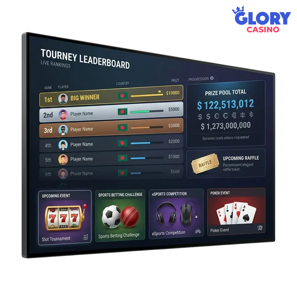 Glory Casino tournaments and raffles overview
