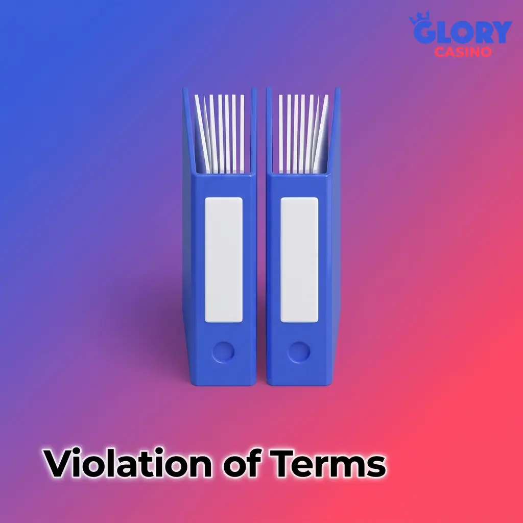 Glory Casino account suspension due to violations like fraud, multiple accounts, bonus misuse, and illegal betting activities