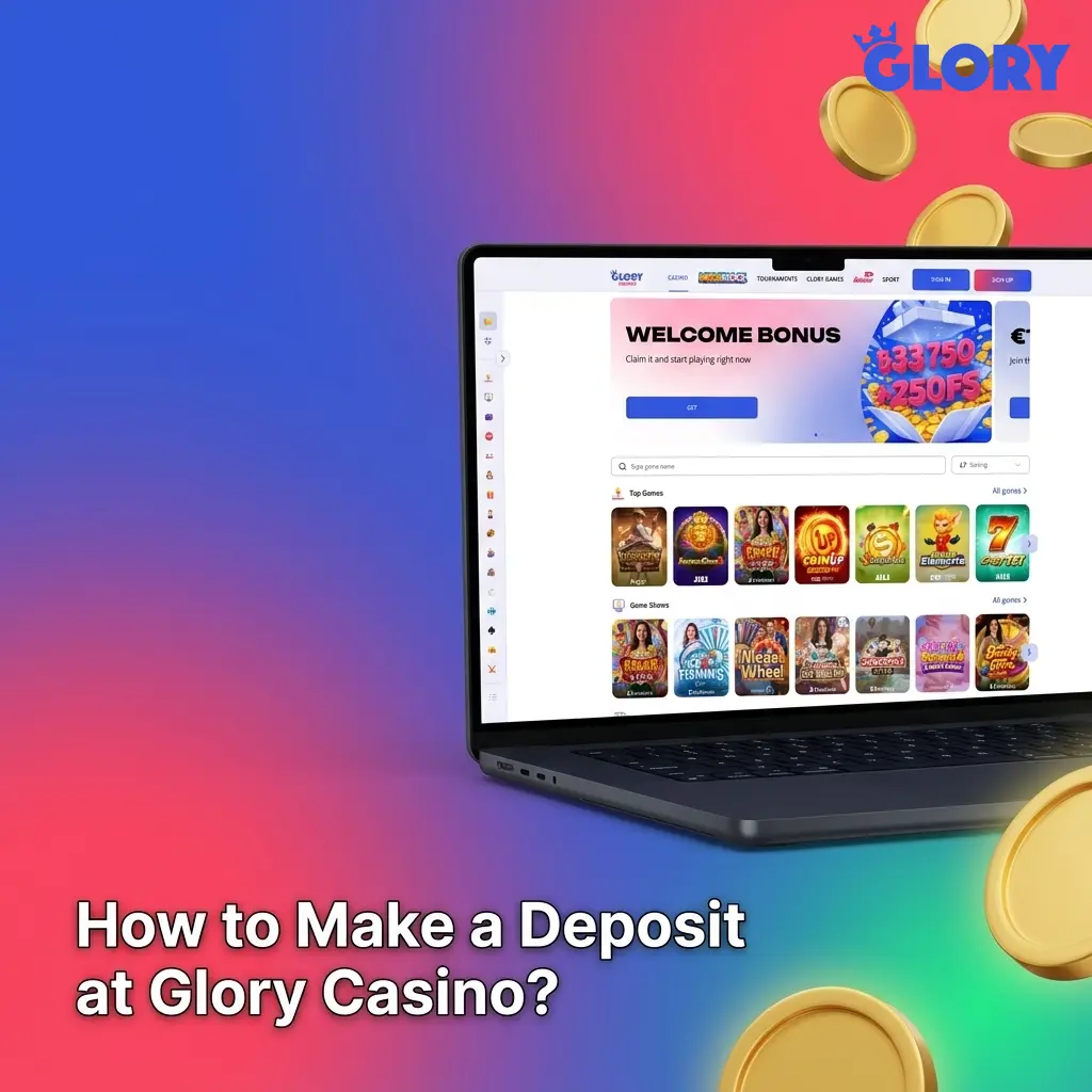 Glory Casino deposit guide showing payment methods like bKash, Nagad Fast, Visa, and Mastercard for funding your account