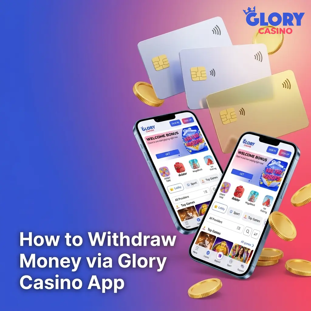 Glory Casino app withdrawal screen showing bKash, Nagad Fast, and Upay options for BDT transactions in Bangladesh