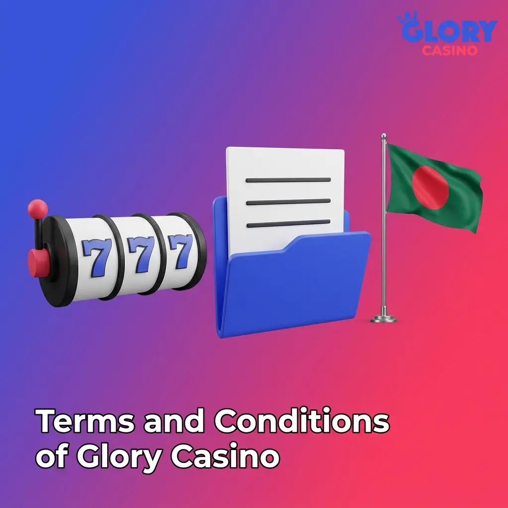 Glory Casino terms and conditions document for Bangladesh players covering account rules, bonuses, and wagering policies